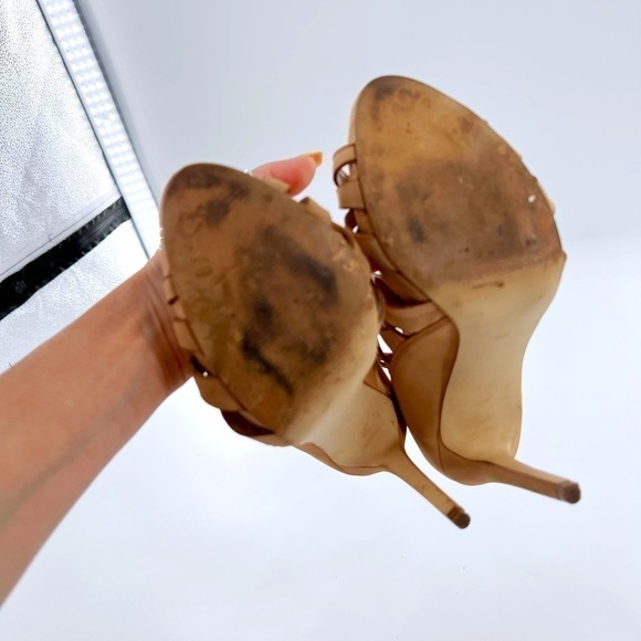 GUESS HEELS STILETTOS BOOTIES open toe back zip size 9.5 M - Picture 9 of 14